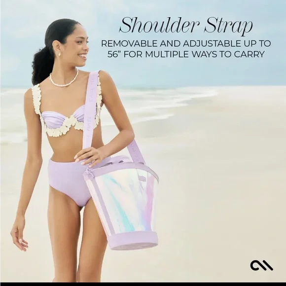 NWT! CASEMATE Waterproof Iridescent Beach Tote COOLER - Picture 2 of 5